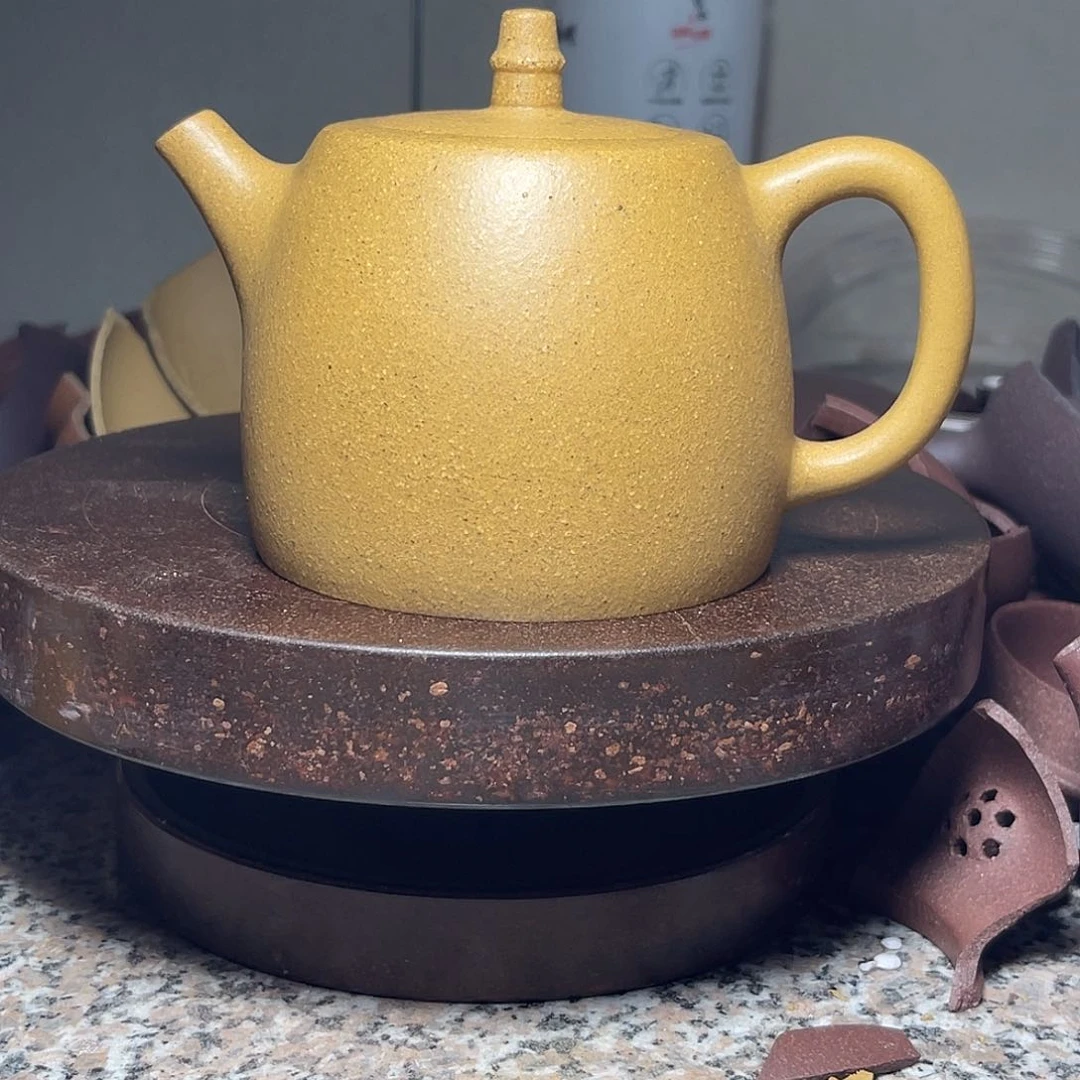 茶壶紫砂微瑕粗砂黄金段汉铎