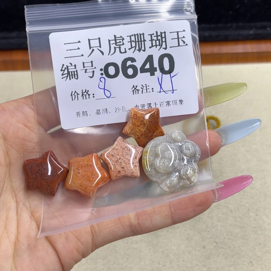 ****肉硅化珊瑚（珊瑚玉）h未镶嵌