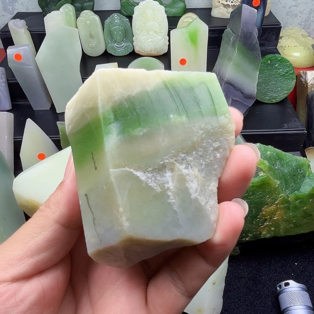 未镶嵌和田玉（糖玉）珠宝奇石淡*…
