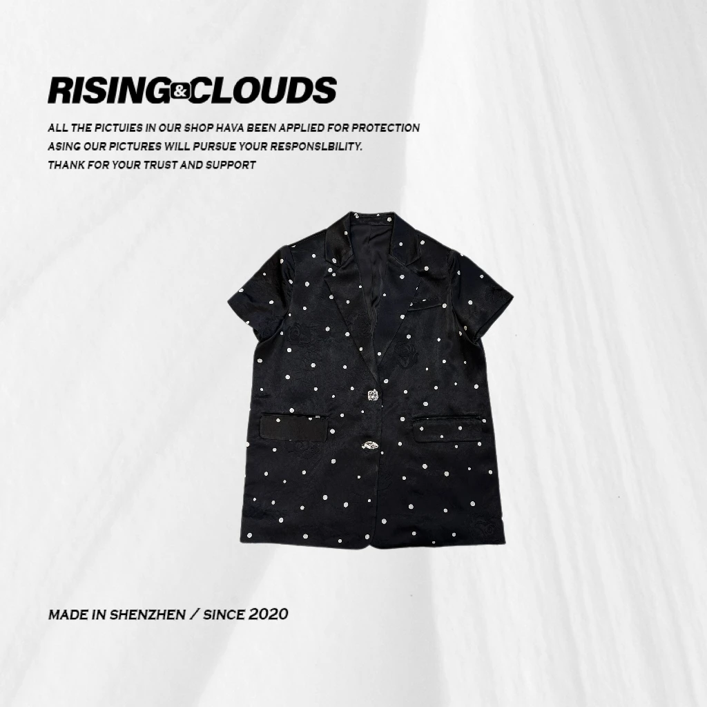 RISING&CLOUDS莎莎【原创】欧若风时尚舒适显瘦波点西服040038