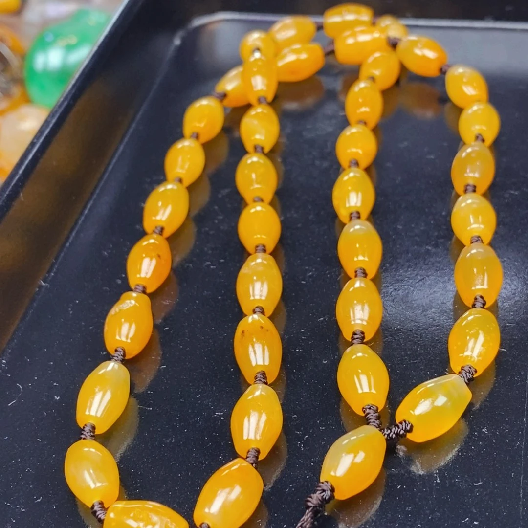 未镶嵌石英质玉（黄龙玉）吊坠(不含链)