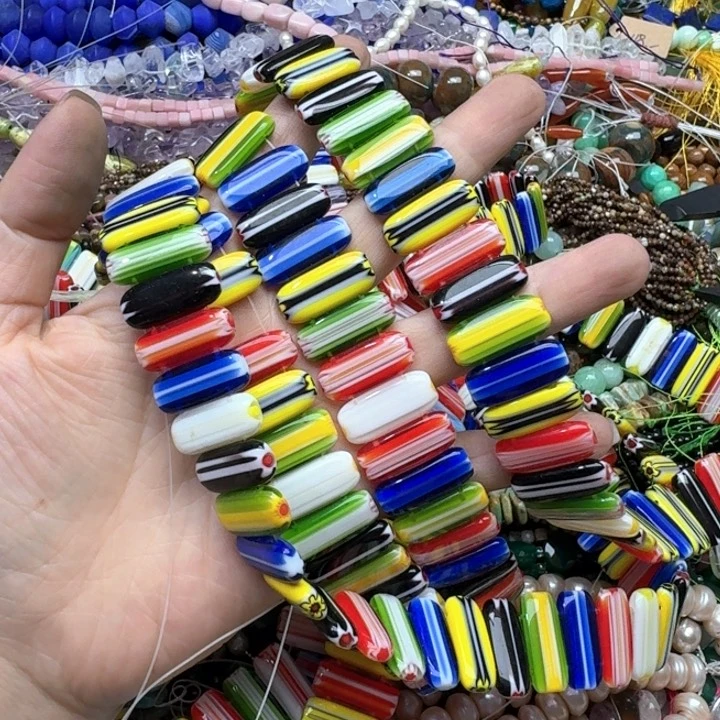 合金玛瑙/玉髓珠宝半成品一条琉璃手牌