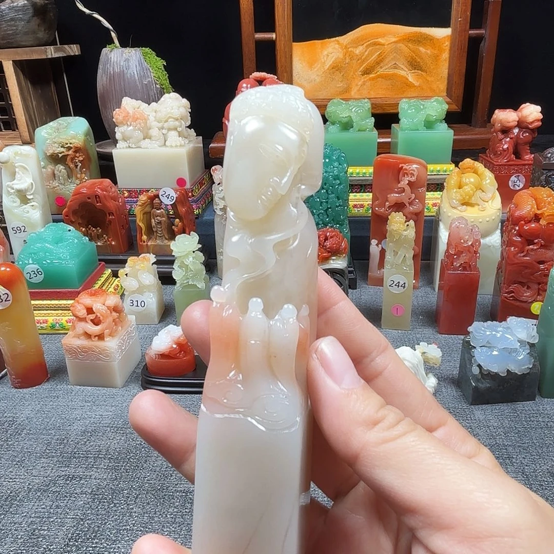 印石寿山石佛像印章8