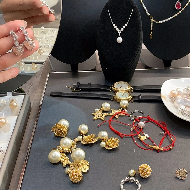 琉璃纯铜合金爱心公主耳钉