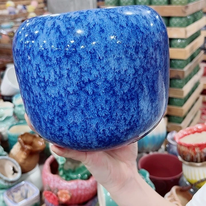 有孔.凑单10元陶瓷花盆发货！