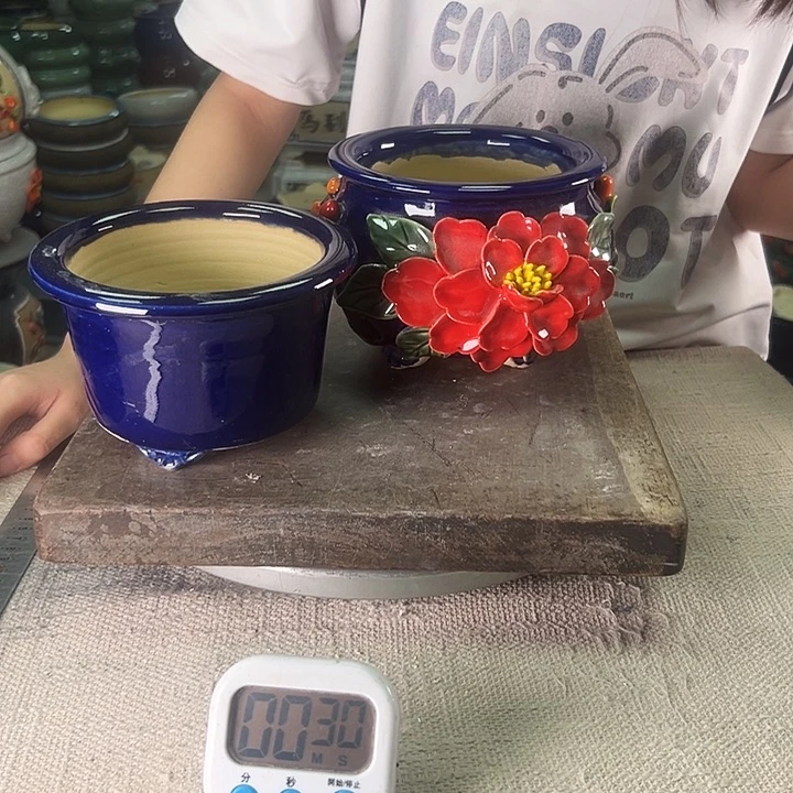 泳坤堂石湾花盆陶瓷