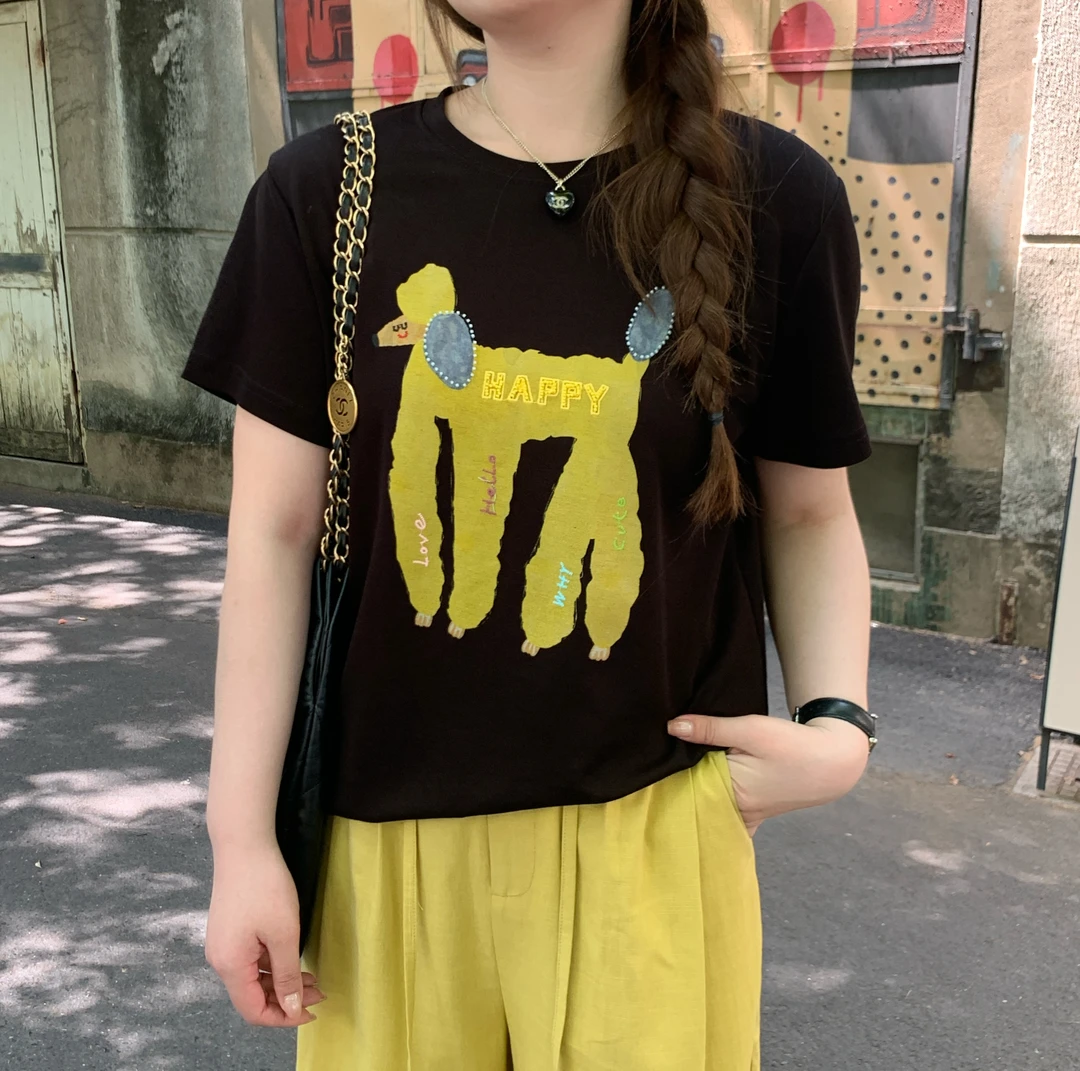 NANJIE/楠姐【快乐小羊】夏季薄款舒适卡通小羊上衣裤子套装