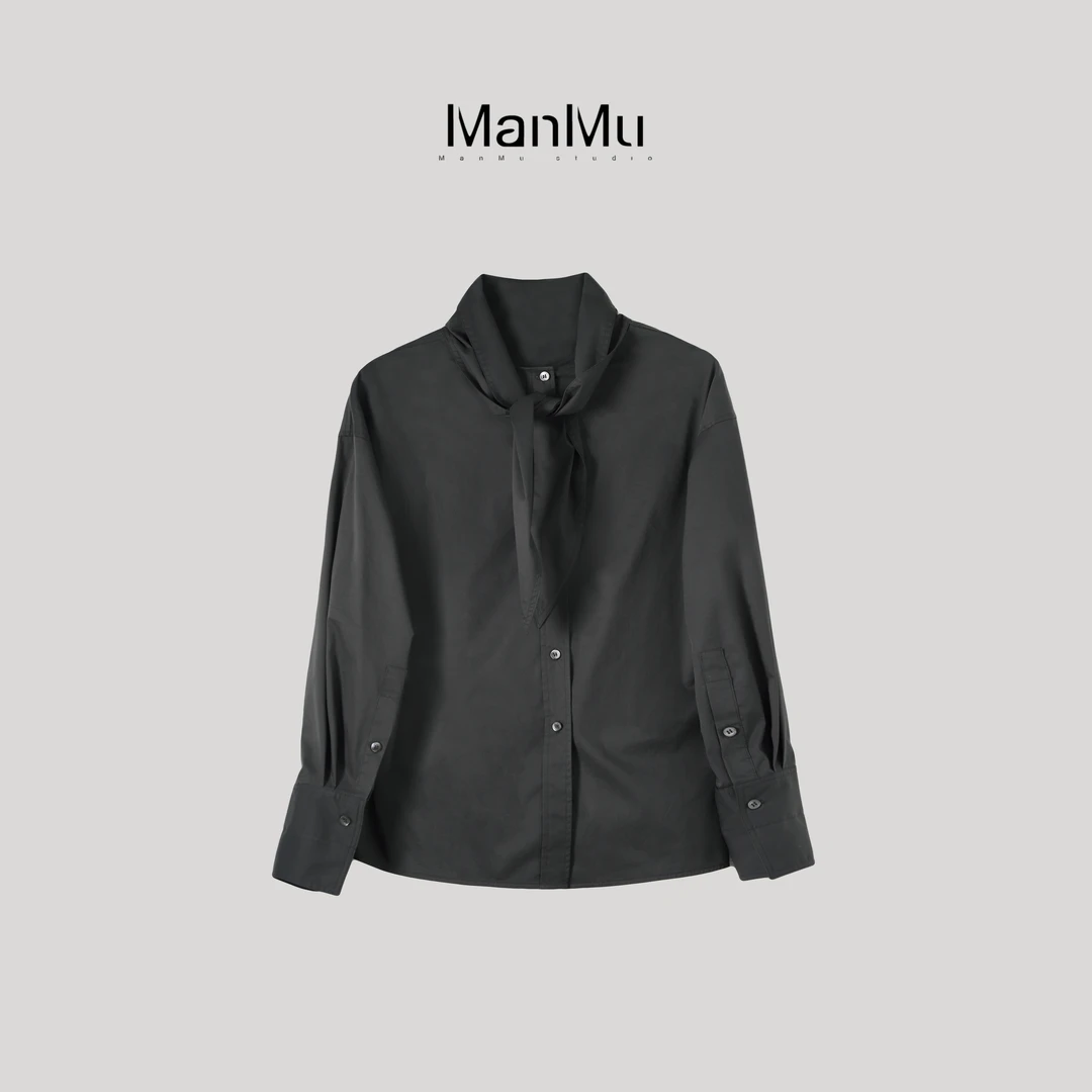 满目ManMu 【张琪专属】秋季时尚休闲百搭衬衫350281