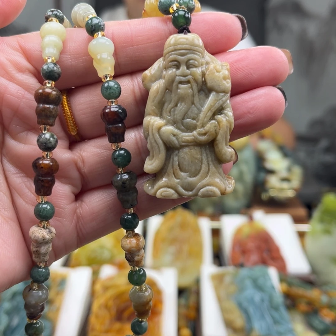 岫玉未镶嵌挂件挂件