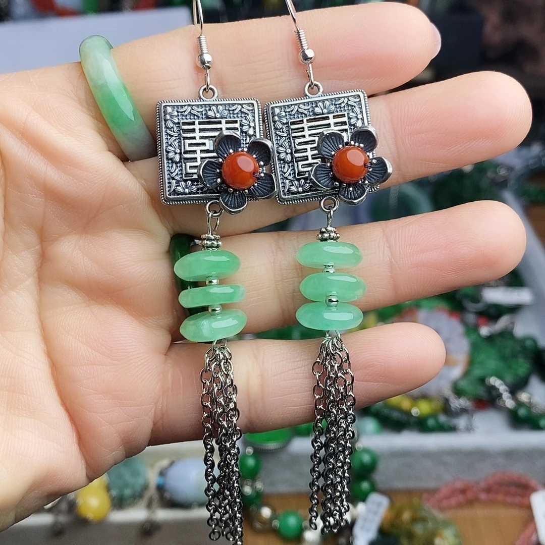 翡翠未镶嵌耳饰99