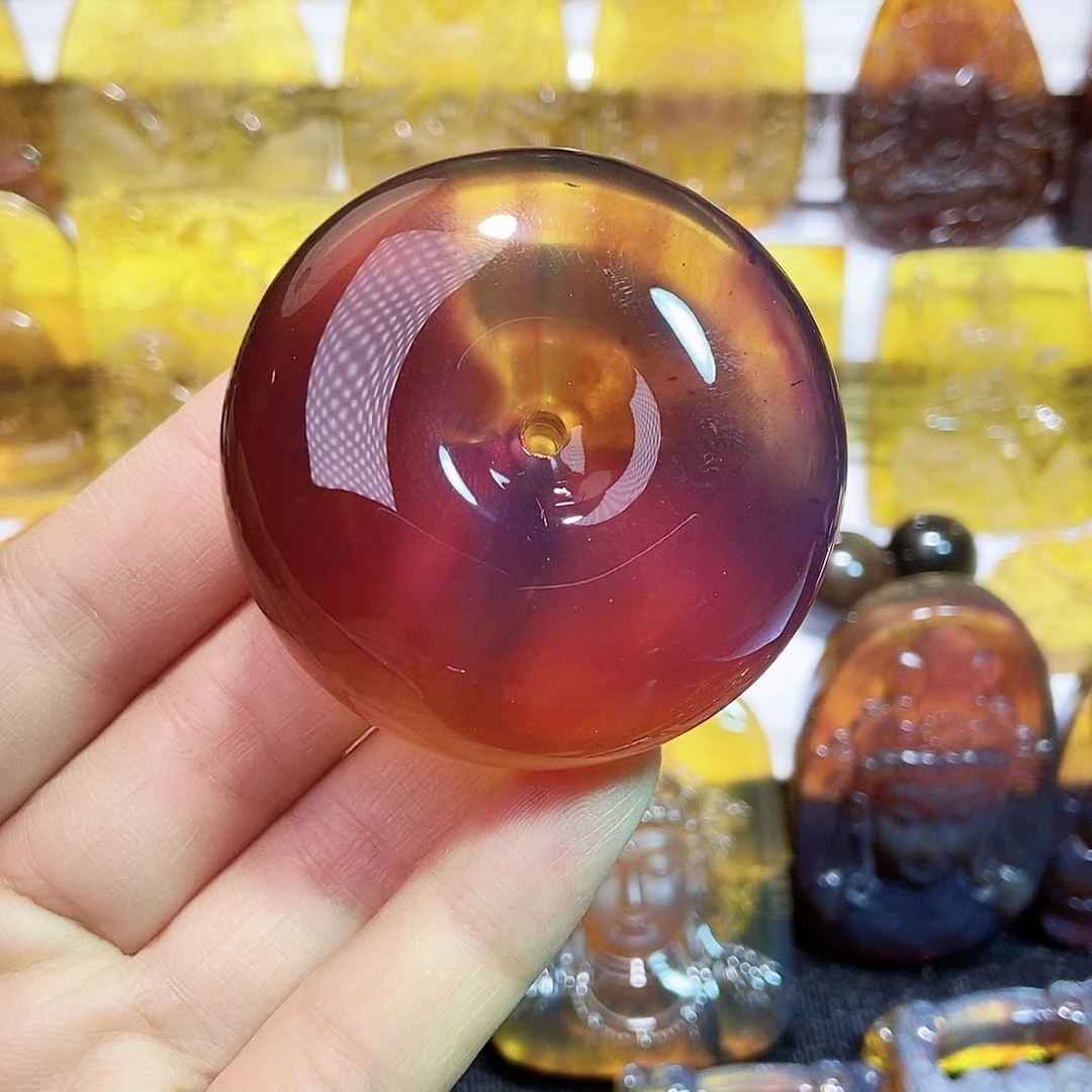 琥珀颈饰未镶嵌面包圈33号