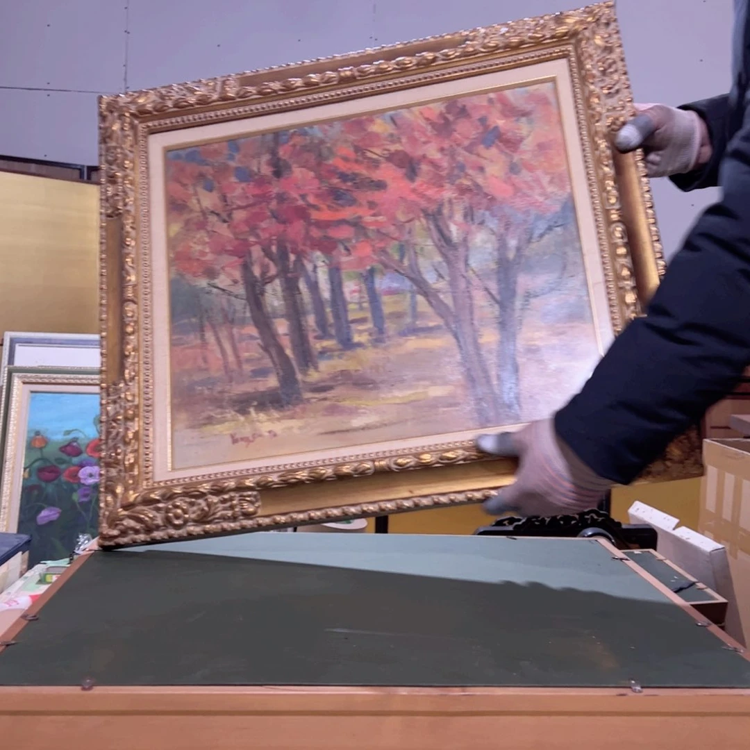 绘画A*屏风框画茶空间设计