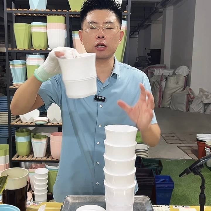 竹节口12高12白色6只带托