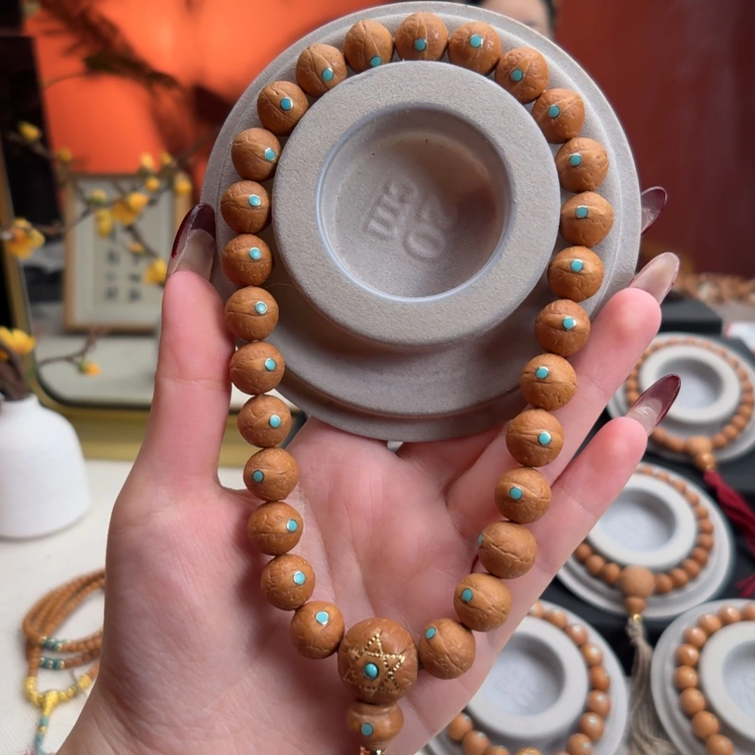 凤眼菩提手串c*?12mm铁籽松钉手持27颗新籽