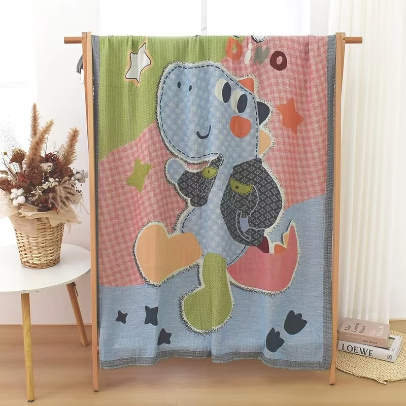 【小恐龙】四层可机洗120/150儿童午睡被幼儿园冷感毯