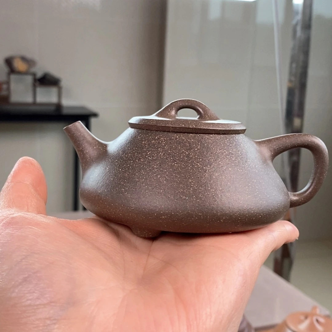 茶壶紫砂青段石瓢