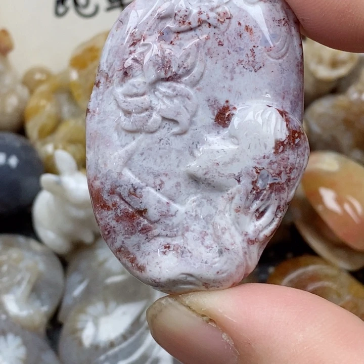 颈饰未镶嵌硅化珊瑚（珊瑚玉）