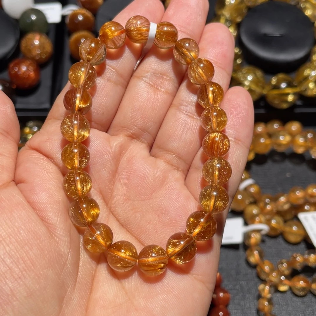 水晶手链未镶嵌R****e金发晶8.5mm左右