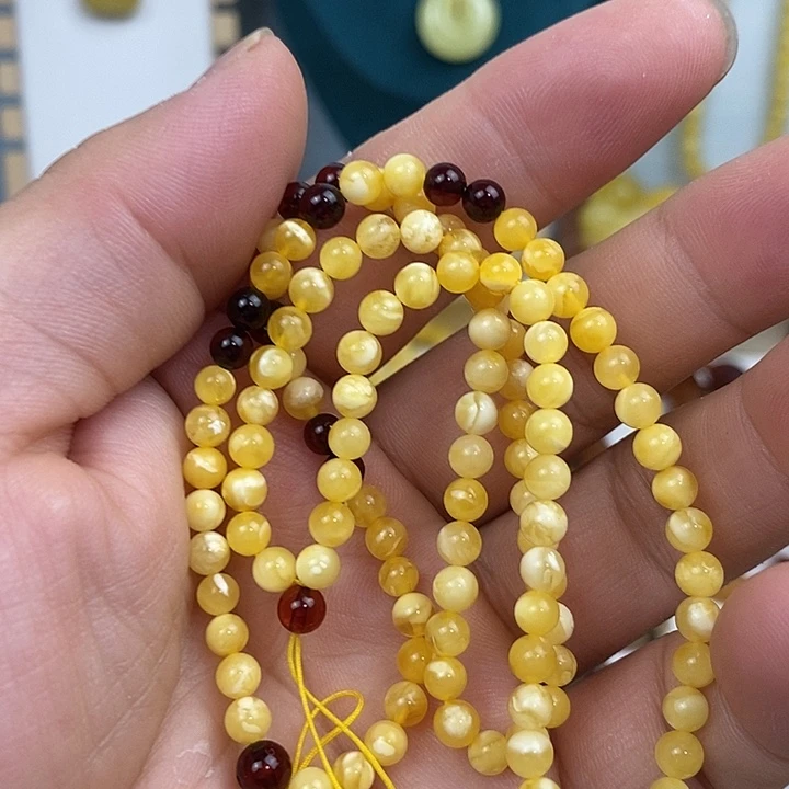 未镶嵌蜜蜡裸石长链1