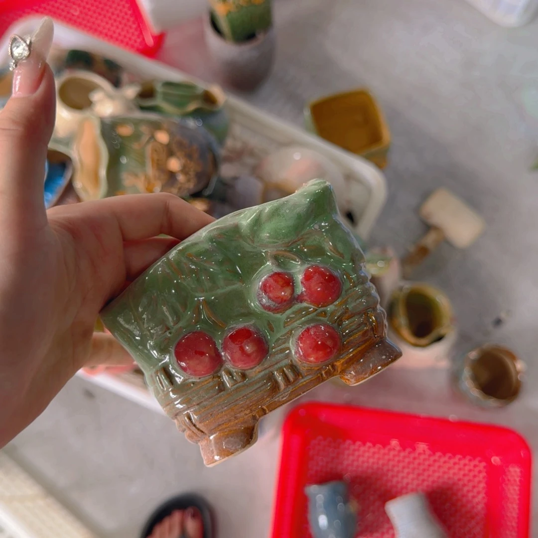 紫砂花盆粗陶精雕