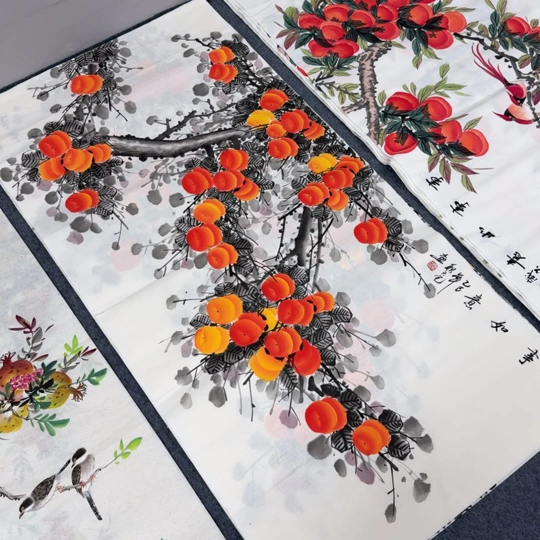 国画四尺尺寸70X140纯手绘作品