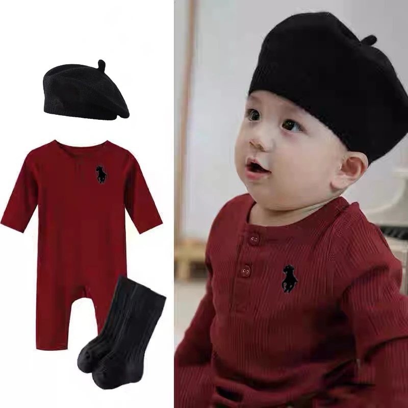 秋季新款保暖打底套头连体衣宝宝冬季哈衣爬服睡衣