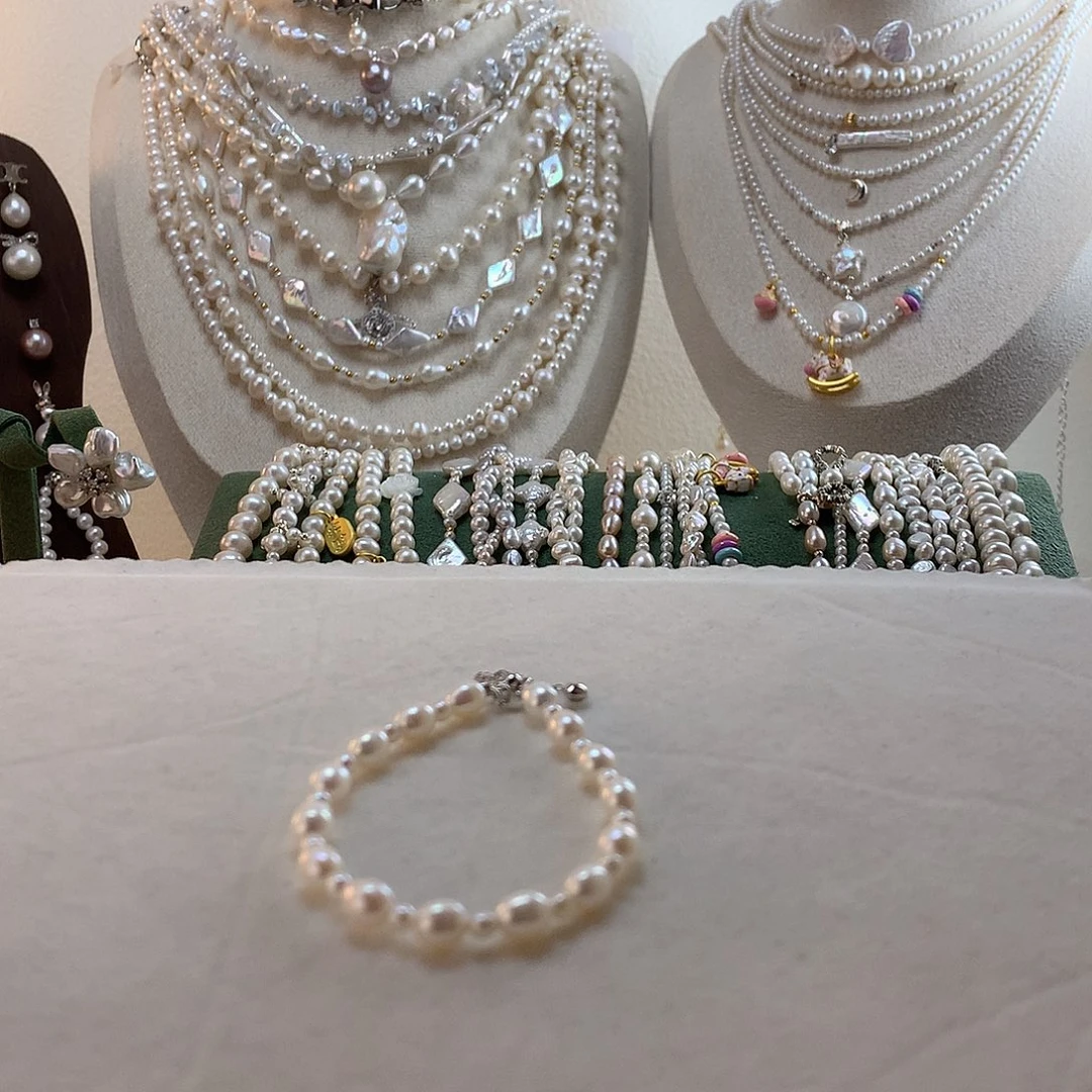 手绳淡水珍珠银S925镶嵌