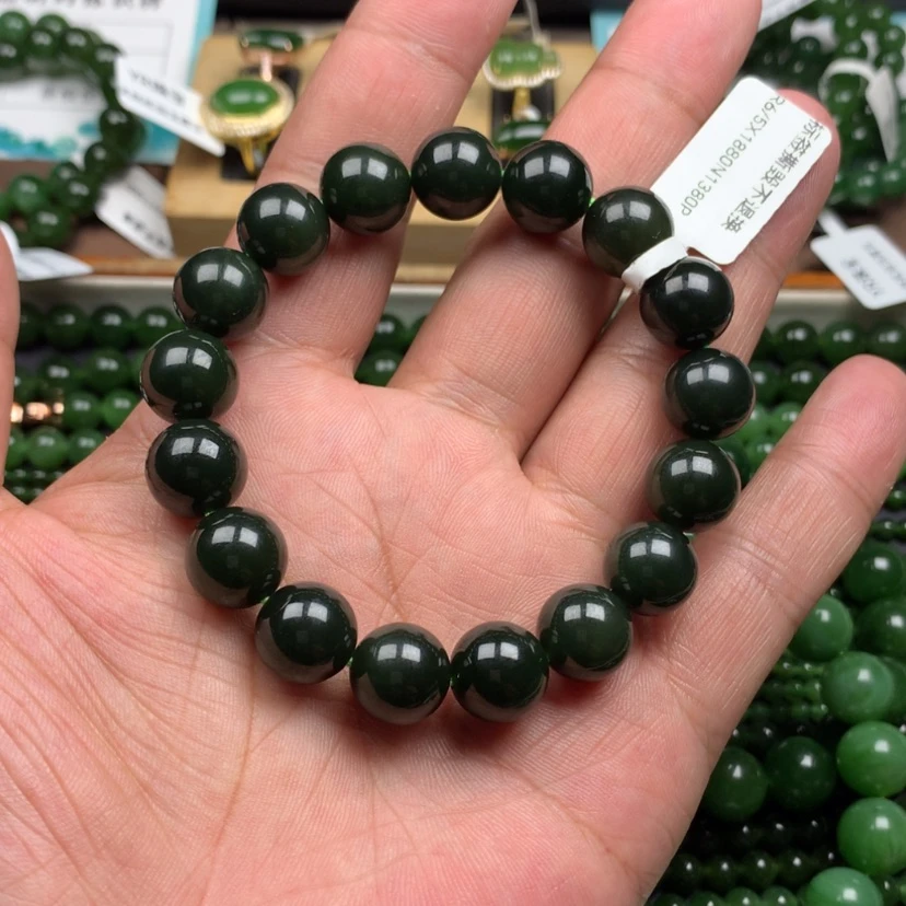 【闪购商品】未镶嵌手链和田玉（碧玉）音**悦12