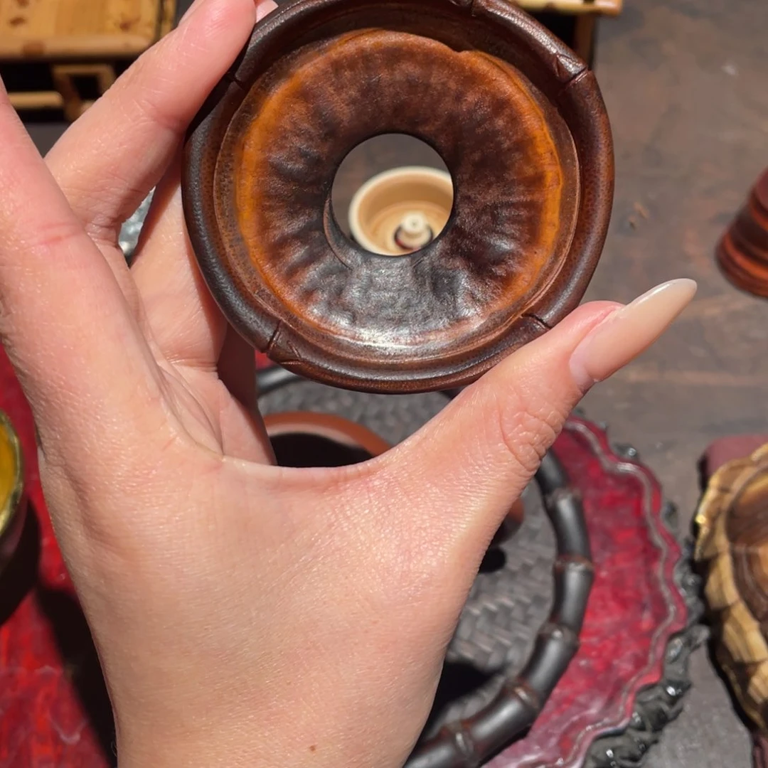 紫砂茶道竹节投茶器