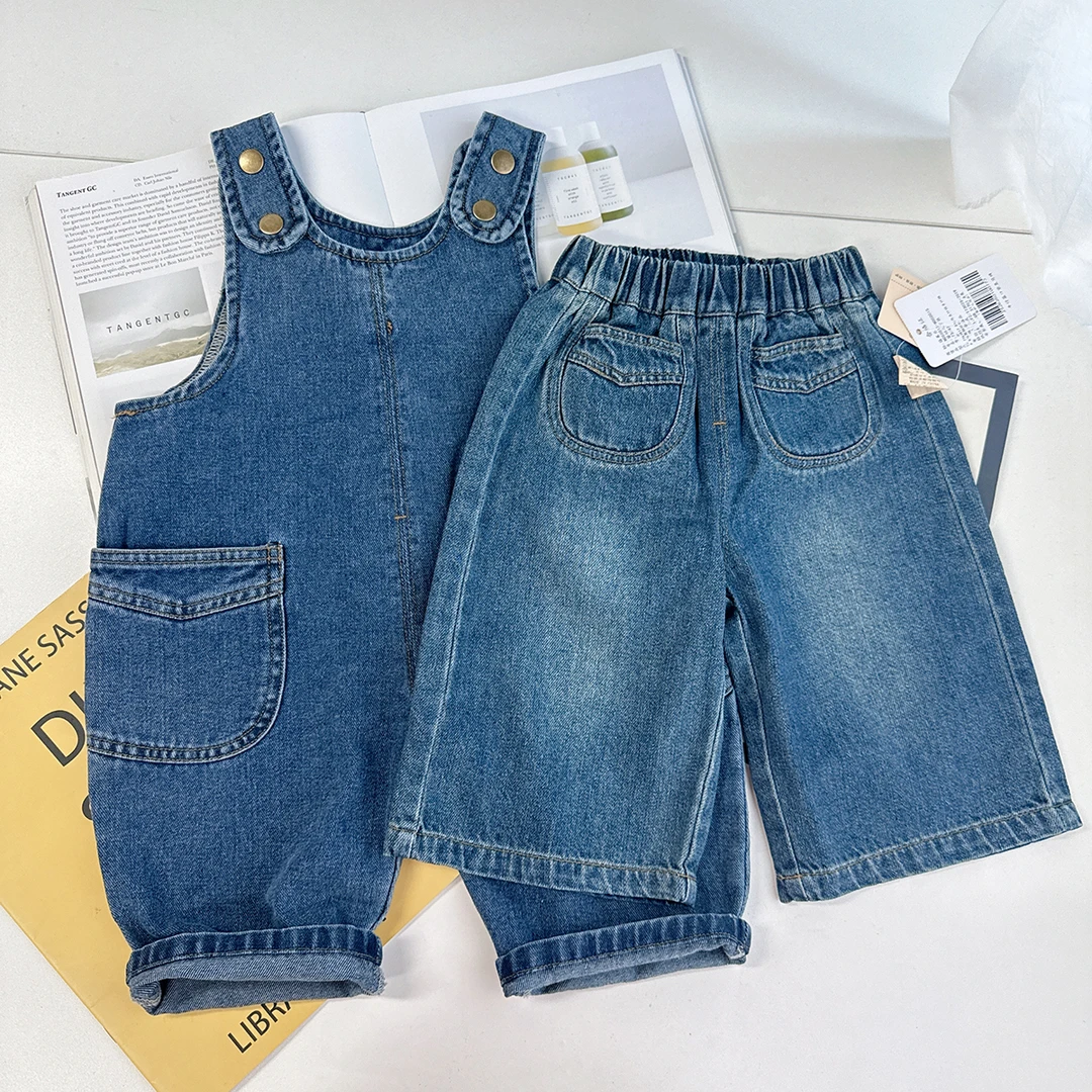 【斜纹水洗牛仔裤 小乐妈咪】婴儿童牛仔男宝宝衣服秋季-G25 ZJ