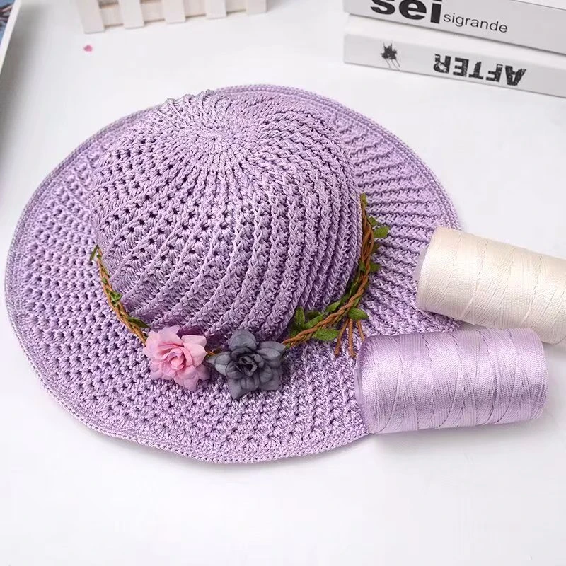 丝光棉麻线轻体冰丝扁带毛线手工编钩织diy钩包包帽子坐垫空心线