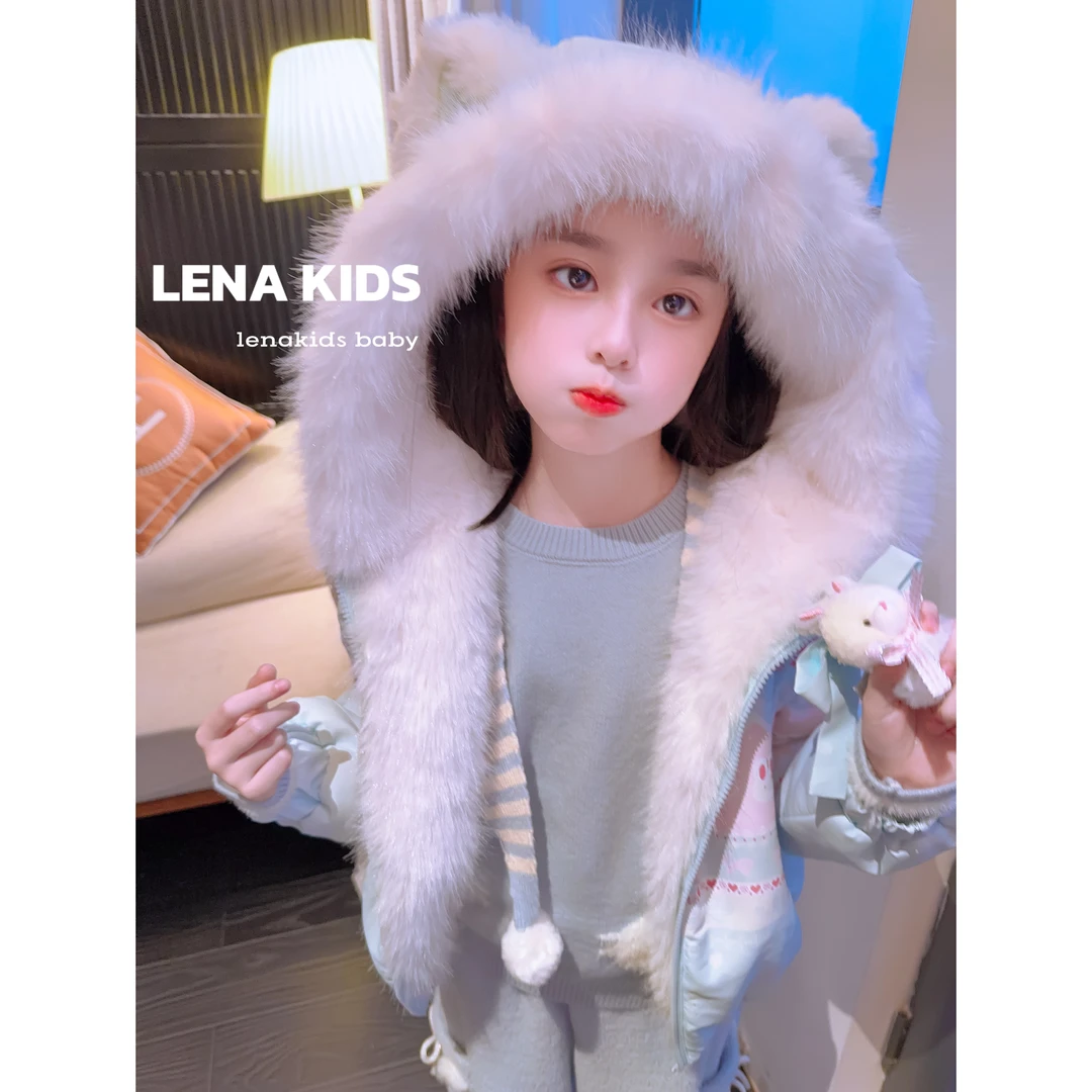 Lenakids【现货】雪花皮草“700g仿貂绒“仿狐狸毛外套毛衣25101601