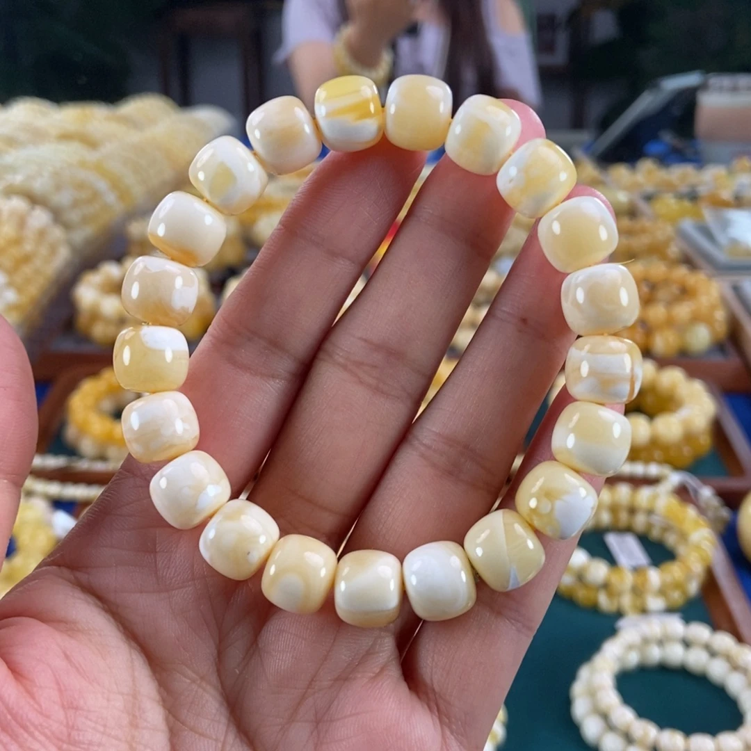 琥珀未镶嵌珠宝奇石11瓷白妖花蜡老型17.13