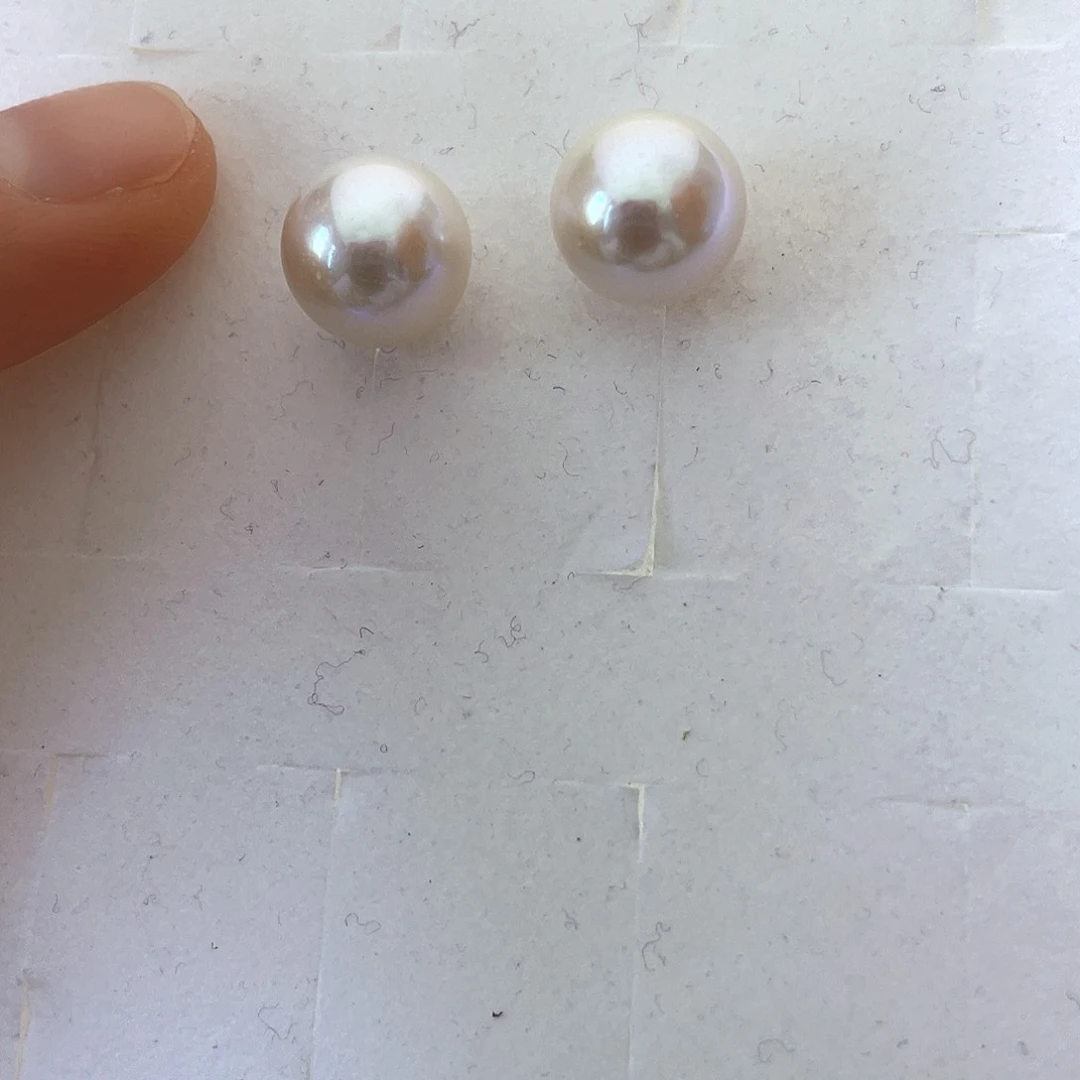 淡水珍珠耳饰银S925镶嵌