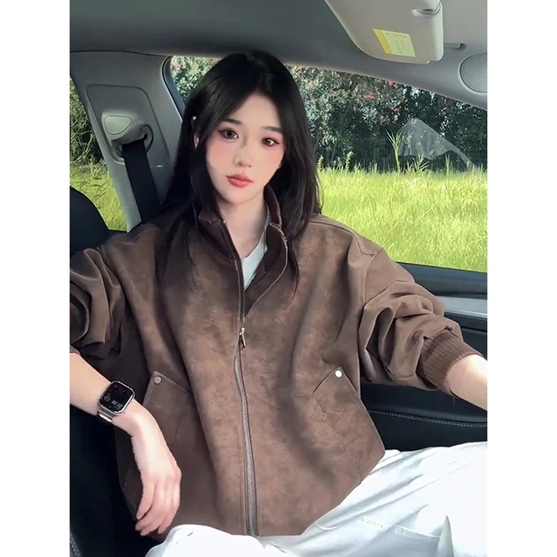 美式复古cleanfit飞行员夹克男秋季boxy短宽廓形外套高级感棒球服