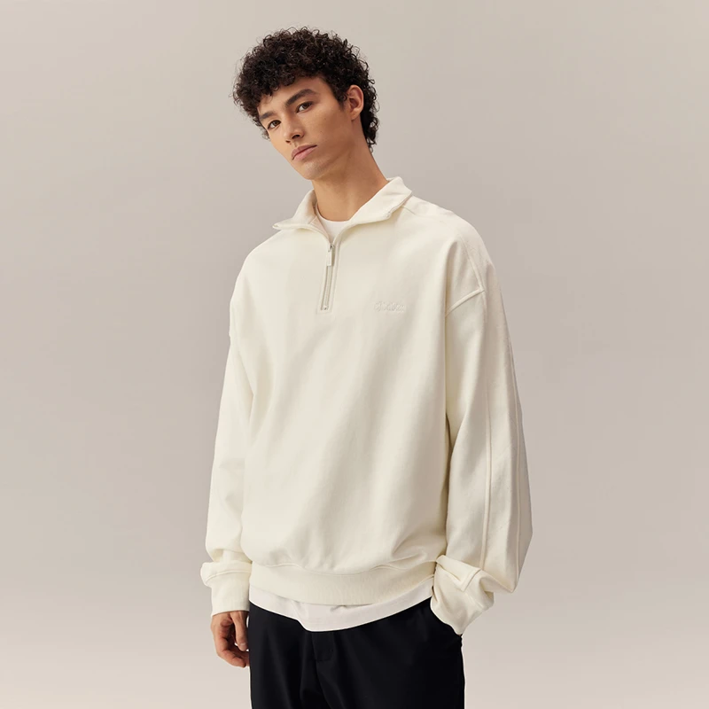 CHINISM赤尘 CH重磅卫衣纯色简约短款上衣6120