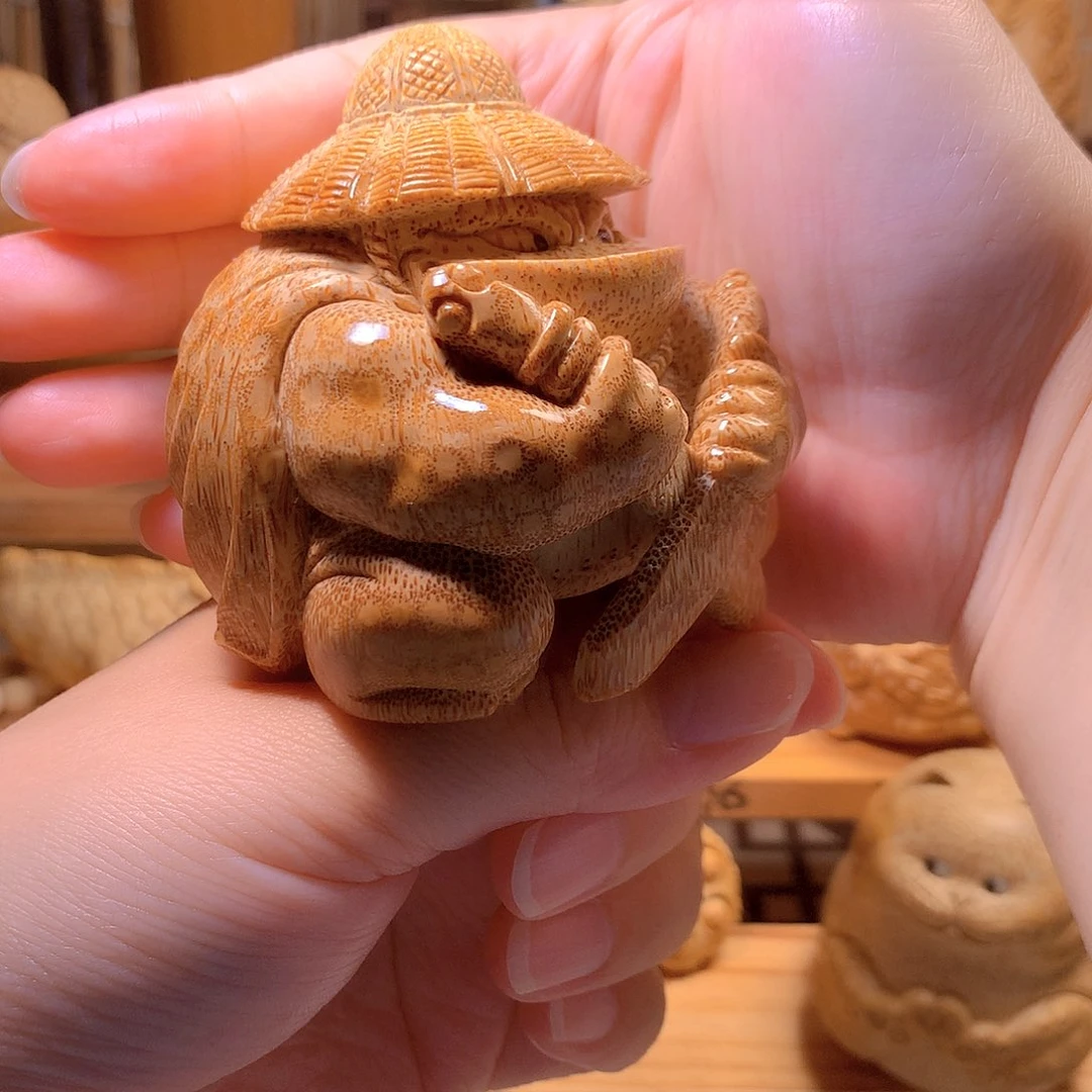 竹精工双刀文太大尺寸竹根雕