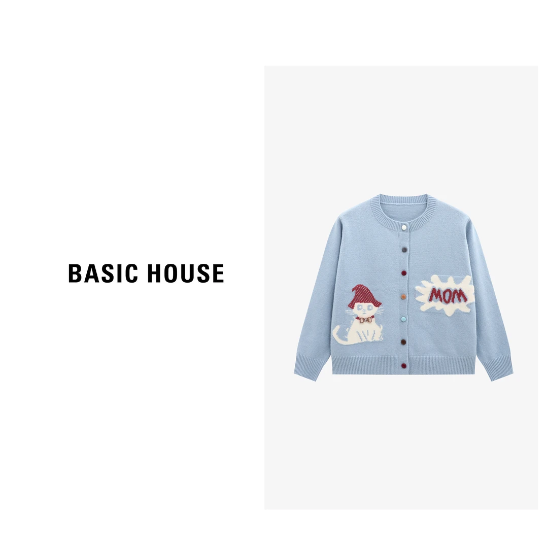 Basic House/百家好甜美可爱风格女装舒适百搭女毛衣-B0625B5KJO2