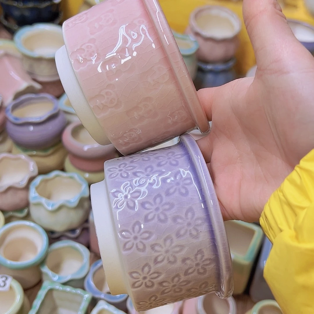 红陶陶瓷花盆当场满12包邮