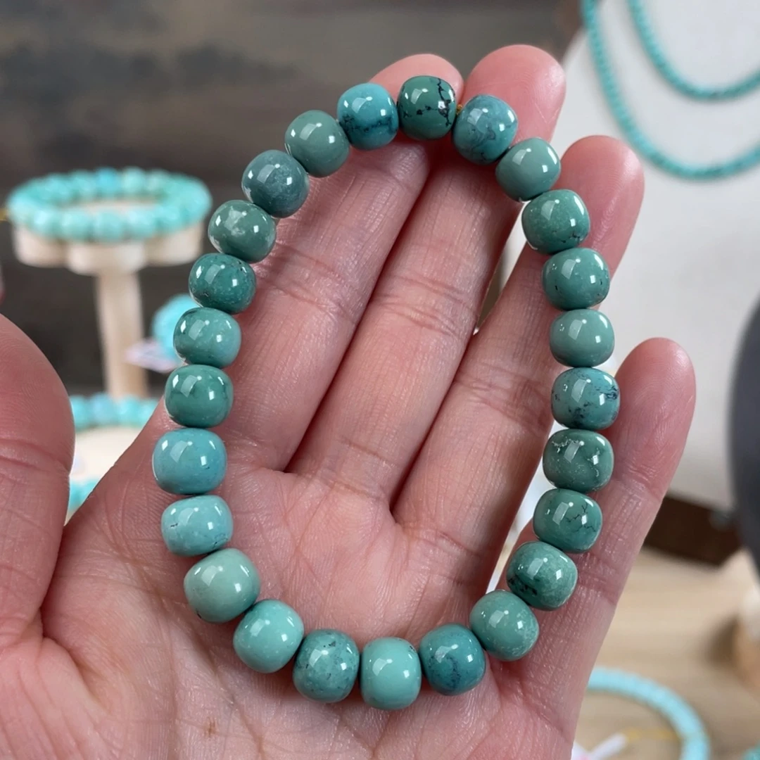 绿松石未镶嵌套链8.2精品玉化手串