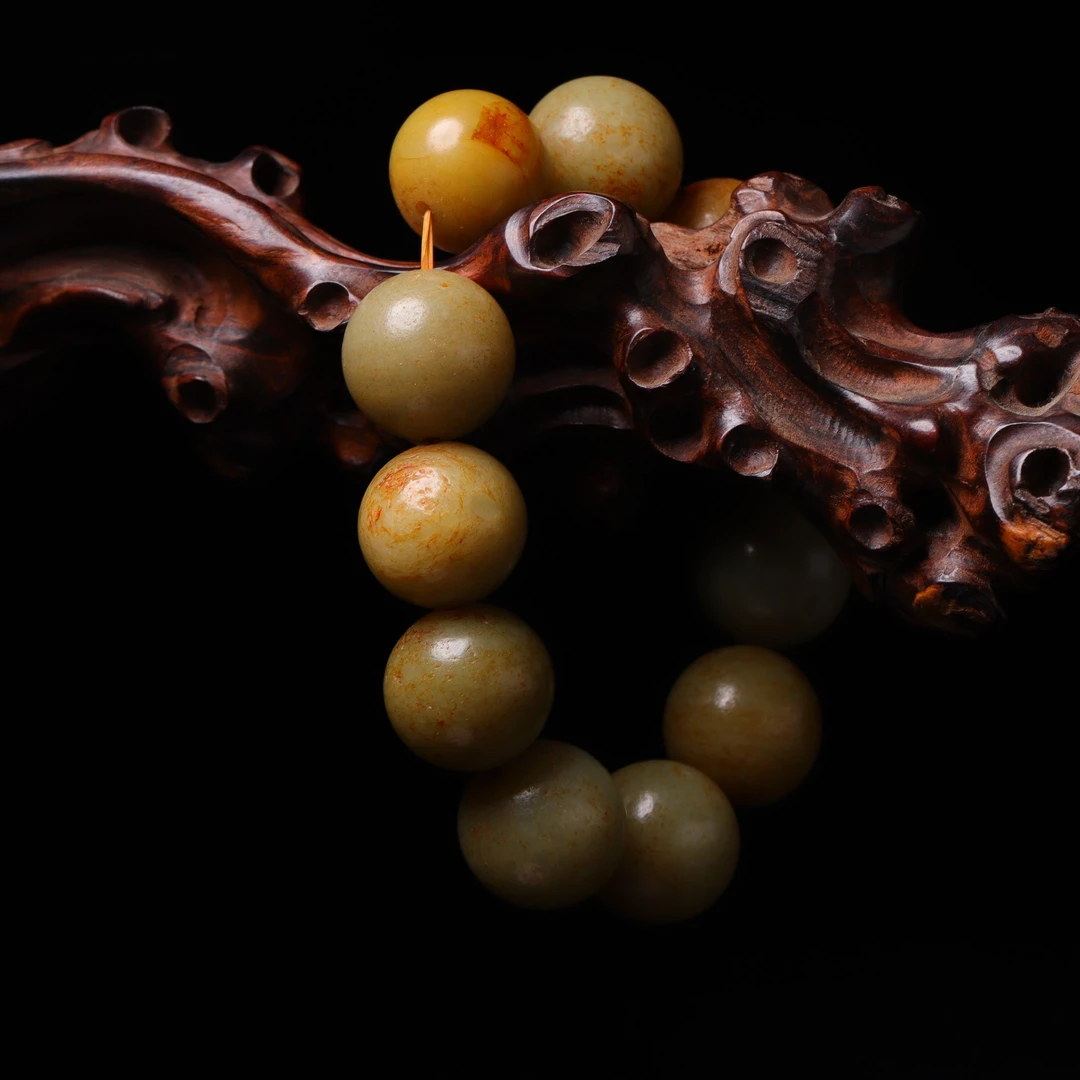 清代和田玉素珠手串-NX