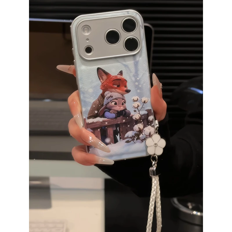 冬日朱迪尼克适用苹果17p手机壳16pm华为p70金属皮纹防摔小米17女