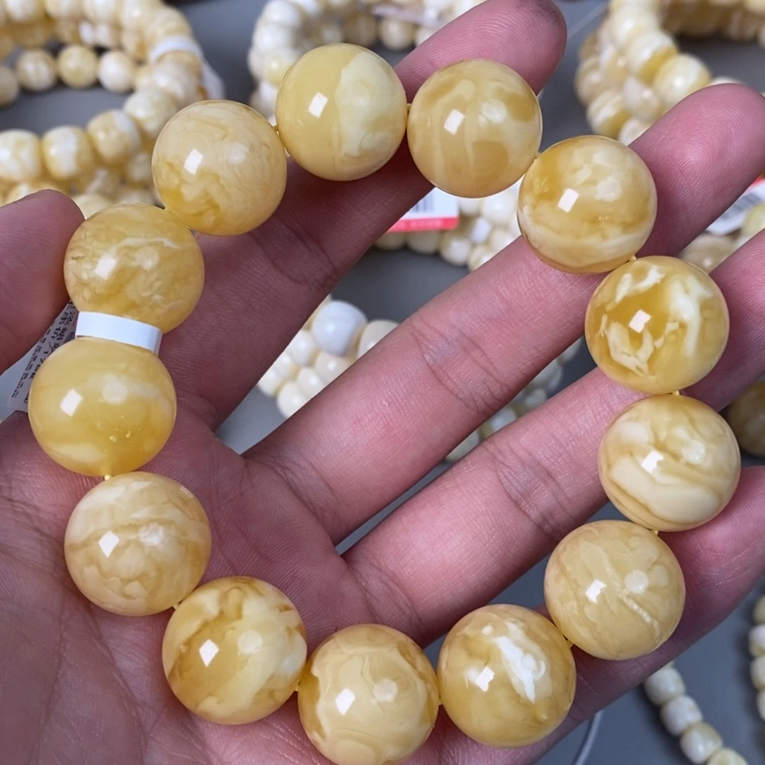 未镶嵌琥珀珠宝奇石18mm➕ 44g