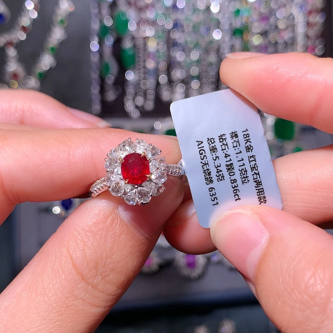 【闪购商品】红宝石戒指18K金镶嵌