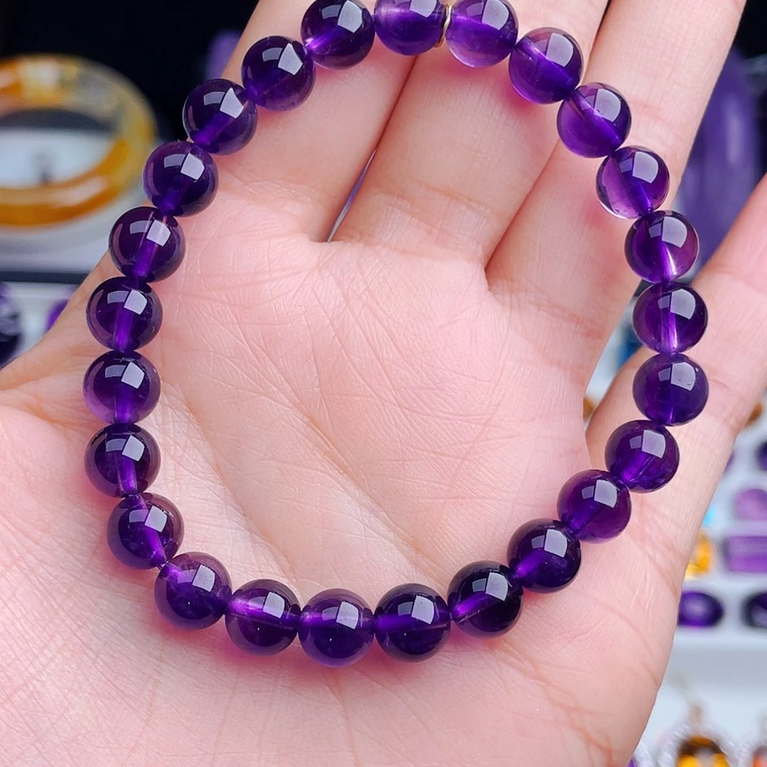 银S925镶嵌手链紫晶天然保真