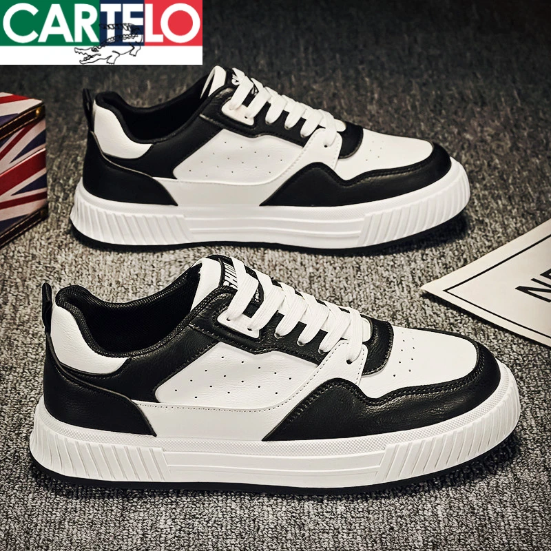 卡帝乐鳄鱼板鞋男鞋2025春季新款复古百搭高级感潮鞋男士休闲鞋子