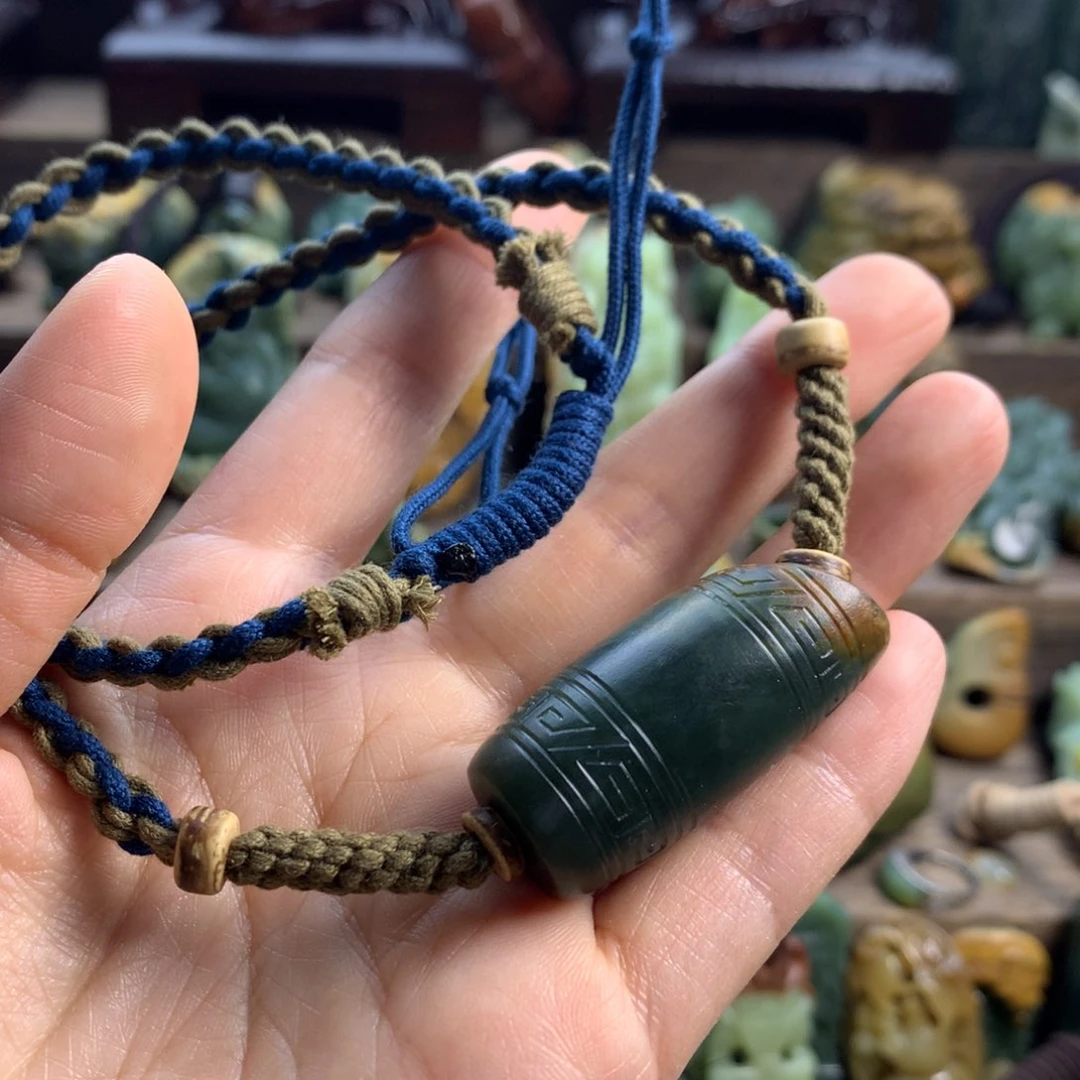 岫岩河磨玉（透闪石质玉）手把未镶嵌轩**桐