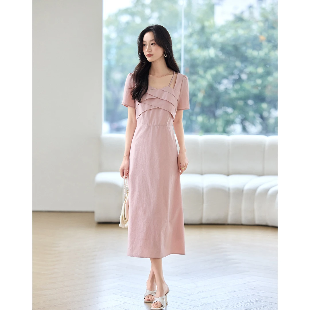 【小铃铛专属】      含棉法式挂脖连衣裙AN25X5196