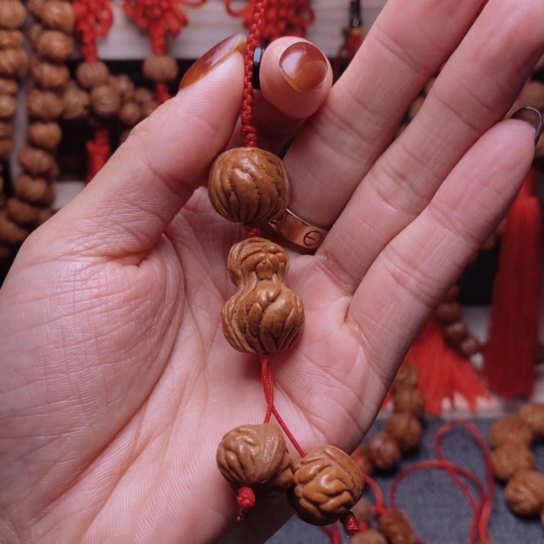 桃核吊坠龙纹桃枭