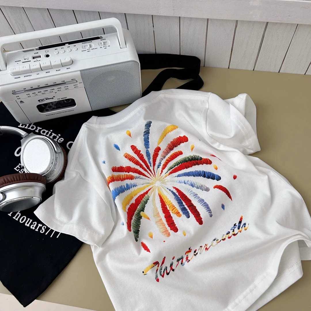 【喆喆家】儿童夏季短男童袖女童半袖洋气韩版T2518男童短袖套装